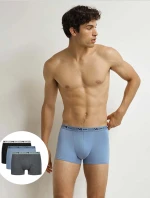 Pánske boxerky z organickej bavlny 3ks DIM COTTON STRETCH BIO BOXER 3x - DIM - sivé