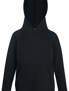 Fruit of the Loom Kids Lightweight Hooded Sweat Detská mikina s kapucňou 16.2009 čierna