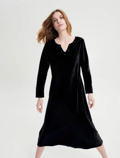 Obyčejné sametové šaty model 18937022 - Vamp