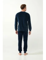 Sametové pruhované pyžamo model 20517132 - Vamp