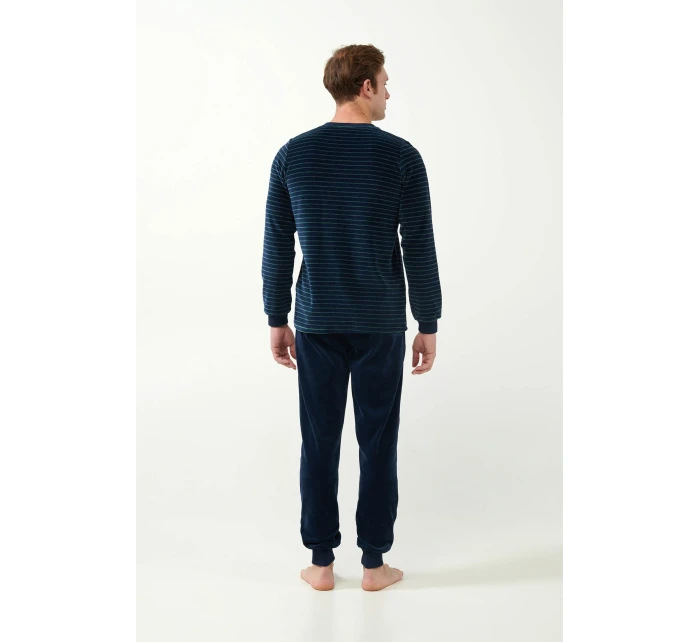 Sametové pruhované pyžamo model 20517132 - Vamp