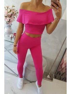 Fuchsiová súprava s volánikmi