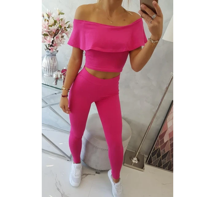 Fuchsiová souprava s volánky Fuchsiová souprava s volánky