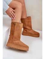 Vysoké Sněhové Boty Na Platformě Big Star model 21679161 Camel - Big Star Shoes Vysoké Sněhové Boty Na Platformě Big Star model 21679161 Camel - Big Star Shoes