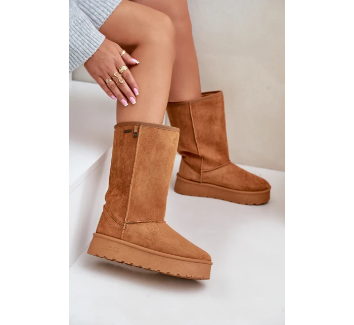 Vysoké Sněhové Boty Na Platformě Big Star model 21679161 Camel - Big Star Shoes Vysoké Sněhové Boty Na Platformě Big Star model 21679161 Camel - Big Star Shoes