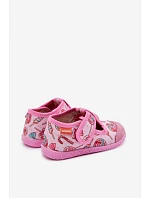Dětské pantofle na suchý zip Růžové model 22101122 - Milami Dětské pantofle na suchý zip Růžové model 22101122 - Milami