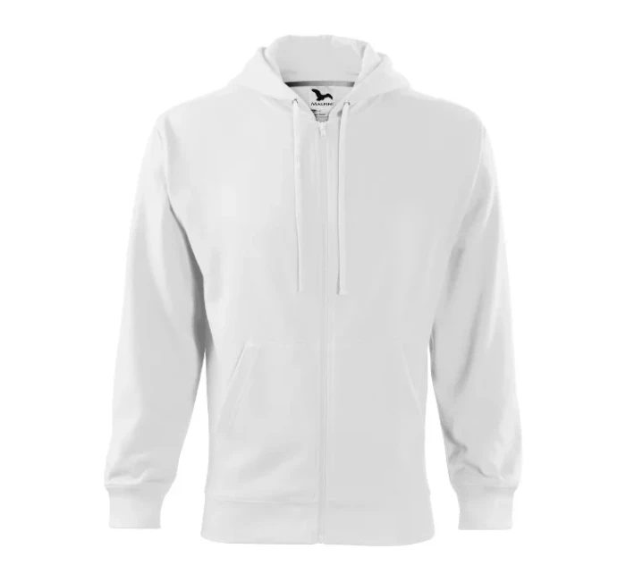 Trendy Zipper mikina pánská bílá