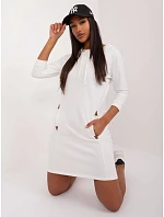 Dámské teplákové mini šaty v barvě ecru model 20298577 - Factory Price Dámské teplákové mini šaty v barvě ecru model 20298577 - Factory Price