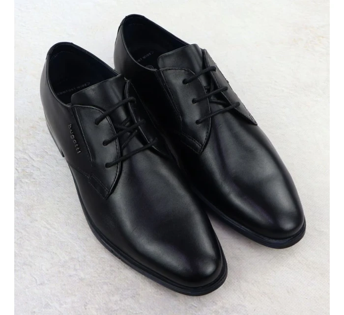 Skórzane  męskie czarne model 22035551 - Bugatti