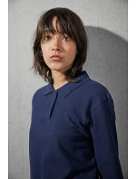 B&C ID.001 LSL /women Dámske piqué polo s dlhým rukávom 01.0I13 tmavomodrá