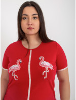 T shirt LK TS 506819.74P czerwony
