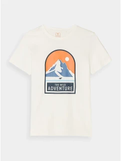Chlapčenské tričko z organickej bavlny 4F - biele