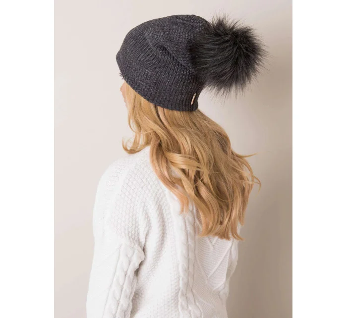 Dámská čepice model 20724705 tmavě šedá - Rue Paris