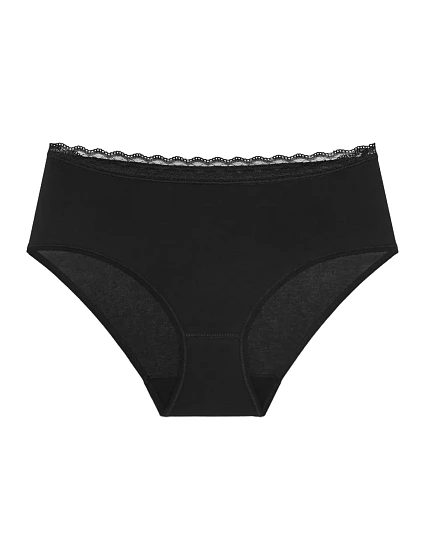 Feel Of Cotton Midi 2P - BLACK - TRIUMPH BLACK - TRIUMPH