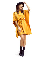 SOFIA - Dámske motýlikové šaty v medovej farbe 287-1