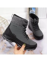 Zimné snehové topánky nepremokavé šedé DK