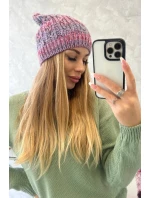 Fleecová čiapka Melisa K241 fialová+červená Fleecová čiapka Melisa K241 fialová+červená