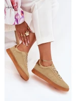 Dámské Semišové Sneakers Big Star model 21703182 HIPOLY SYSTEM Béžové - Big Star Shoes Dámské Semišové Sneakers Big Star model 21703182 HIPOLY SYSTEM Béžové - Big Star Shoes