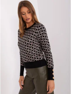 Jumper AT SW 2342.46P čierny a béžový