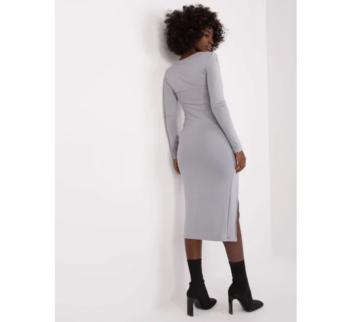 Sukienka EM SK model 19341671 jasny szary - FPrice Sukienka EM SK model 19341671 jasny szary - FPrice