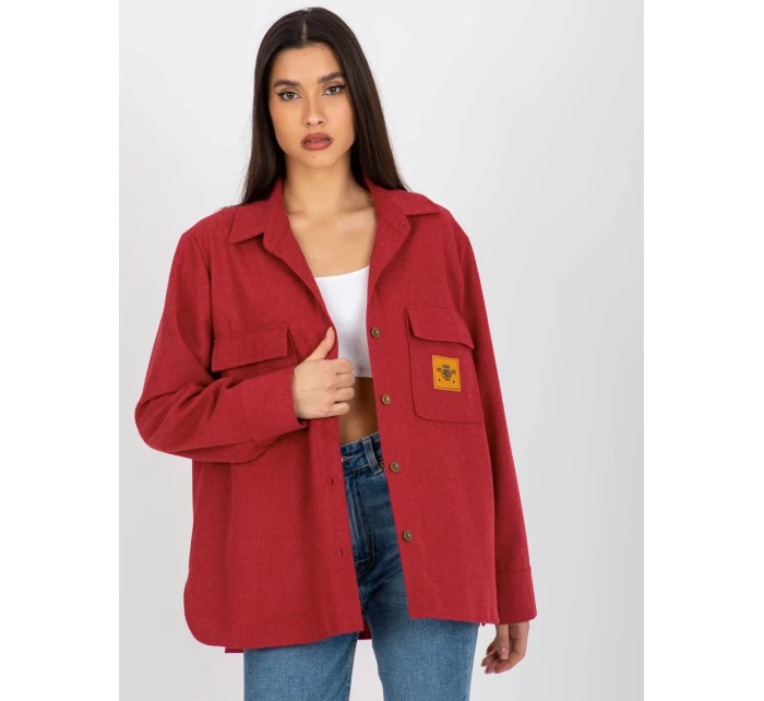 Dámska košeľa LK KS 509164.11 tmavo ružová - FPrice