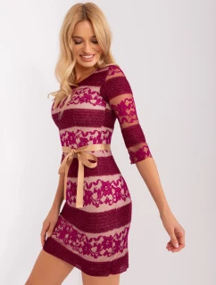 Sukienka LK SK model 21898759 ciemny fioletowy - FPrice