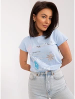 Bluzka RV BZ model 19741229 jasny niebieski - FPrice Bluzka RV BZ model 19741229 jasny niebieski - FPrice