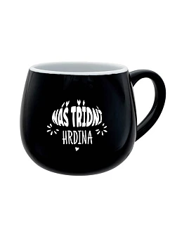 NAŠA TLAČOVŇA - čierny keramický hrnček 300 ml