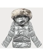 KRÓTKA KURTKA ZIMOWA DAMSKA W SZARA model 21244414 - J.STYLE KRÓTKA KURTKA ZIMOWA DAMSKA W SZARA model 21244414 - J.STYLE