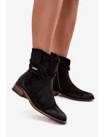 Dámské kotníkové boty na nízkém podpatku s vyhřívané černé model 21718633 - EVENTO Dámské kotníkové boty na nízkém podpatku s vyhřívané černé model 21718633 - EVENTO