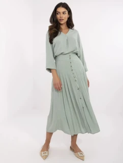 Sukňa D73761M50187B pistáciová