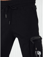 Pánske čierne nákladné nohavice Dstreet UX4155