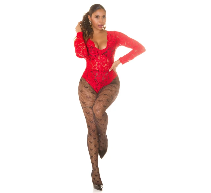 Dámské síťované punčocháče  černé model 20965283 - In-style Fashion