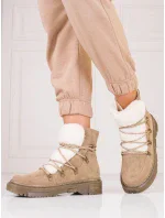 Pohodlné dámské sněhule hnědé bez podpatku Pohodlné dámské sněhule hnědé bez podpatku