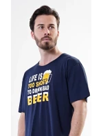 Pánska nočná košeľa s krátkym rukávom Life is beer