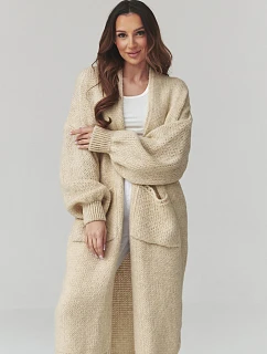 Zapínanie svetra model 226872 Makadamia