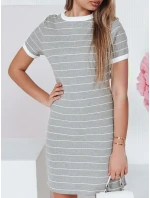 Dámské pruhované mini šaty šedé Dstreet model 21986845 - FashionStreet