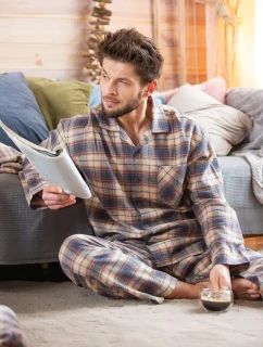 Pánské rozepínací pyžamo MNS 402 B24 model 20491605 dł/r M2XL - Key