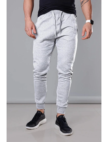 Světle šedé pánské teplákové kalhoty model 18347793 - J.STYLE
