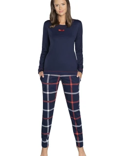 Talianska móda Izera long length sp. farba:navy blue/print