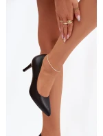 Kožené lodičky model 21821724 Černé - SERGIO LEONE