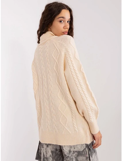 Sweter AT SW  jasny beżowy model 19014635 - FPrice