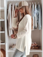 Dámska oversize maslová blúzka s COMFILA ecru FashionStreet RY2787 Dámska oversize maslová blúzka s COMFILA ecru FashionStreet RY2787