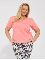 Pyžamo model 21945373 Violetta kr/r 3XL5XL - Cornette Pyžamo model 21945373 Violetta kr/r 3XL5XL - Cornette