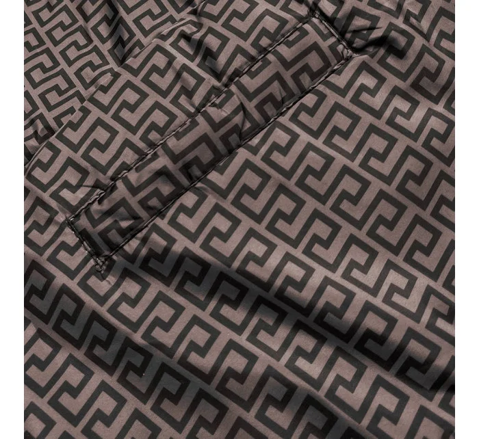 Čierno-hnedá obojstranná dámska zimná bunda (mhm-w556) Čierno-hnedá obojstranná dámska zimná bunda (mhm-w556)