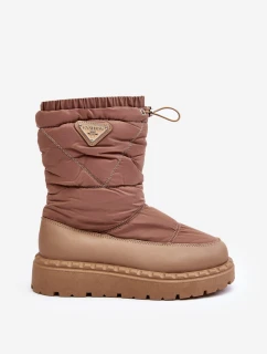 Dámské sněhule na tlusté tmavě béžové model 21641597 - Boto