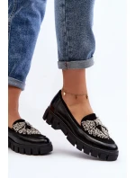 Lakované dámské mokasíny model 21647064 černé - Laura Messi