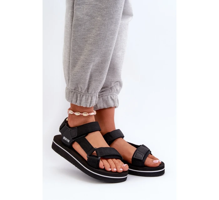 Damskie Sandały Na Platformie Big Star NN274A532 Czarne Damskie Sandały Na Platformie Big Star NN274A532 Czarne