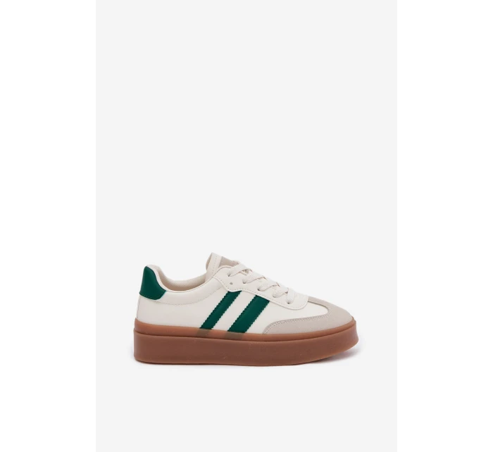 Dámské tenisky na platformě z eko kůže Bílomodré Elaraven