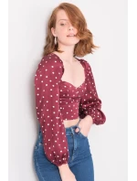 Bluzka model 18484164 bordowy - FPrice